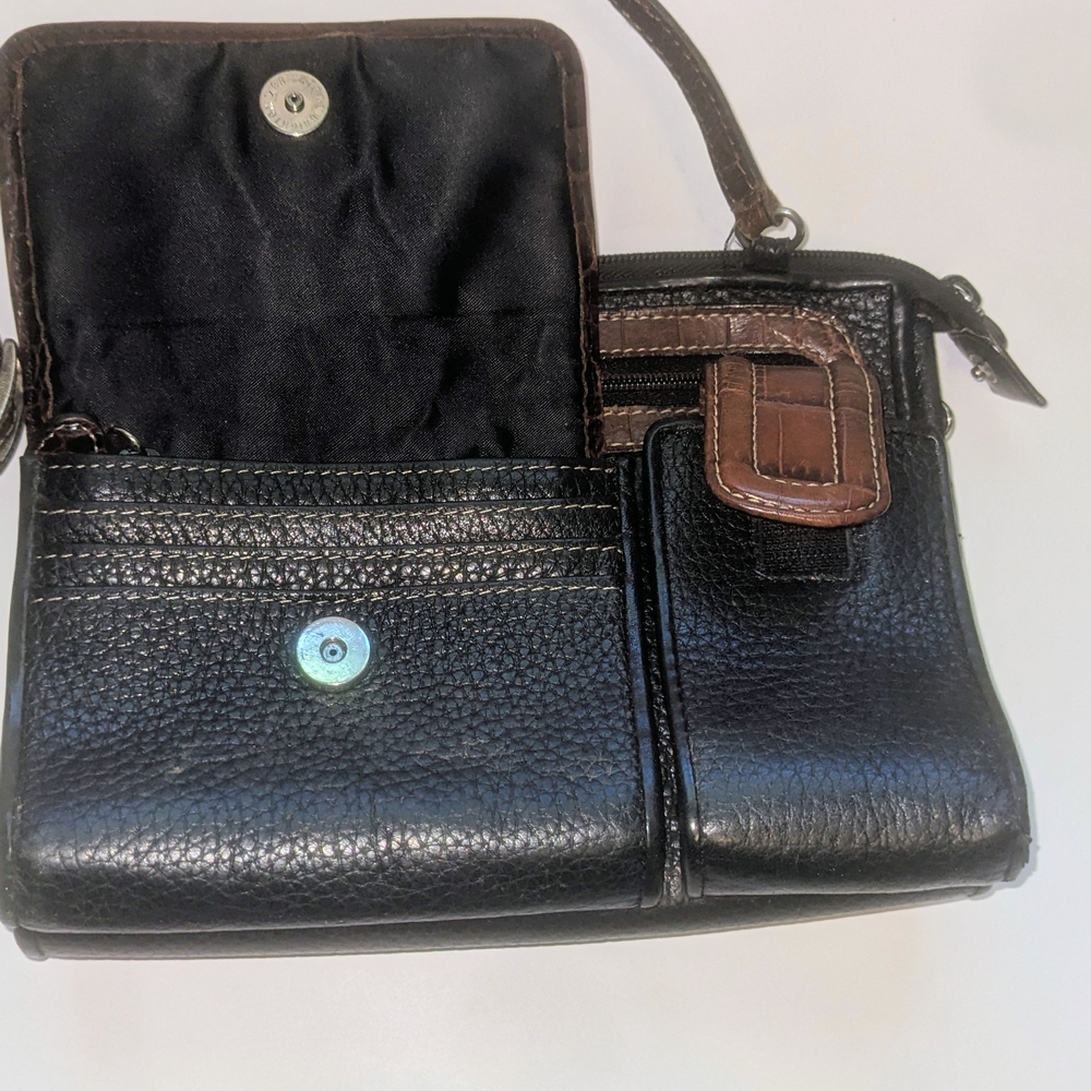 Vintage Brighton "Hudson" Crossbody Organizer Bag - Black - Picture 7 of 13